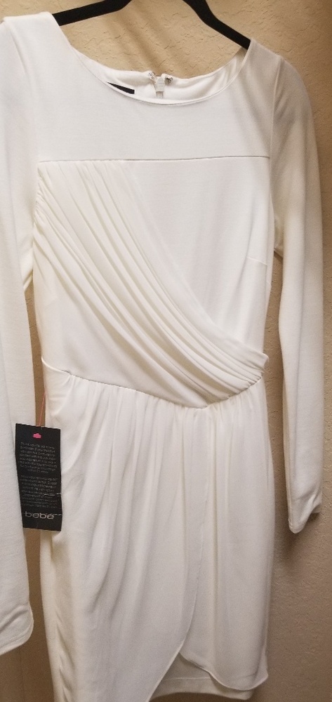 Bebe white cream dress